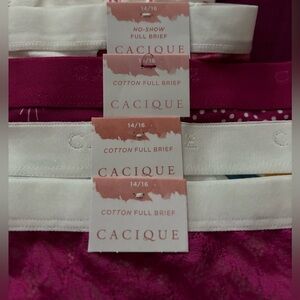 Brand new comfortable stylish Cacique-Pink/Yellow/White Lace Briefs